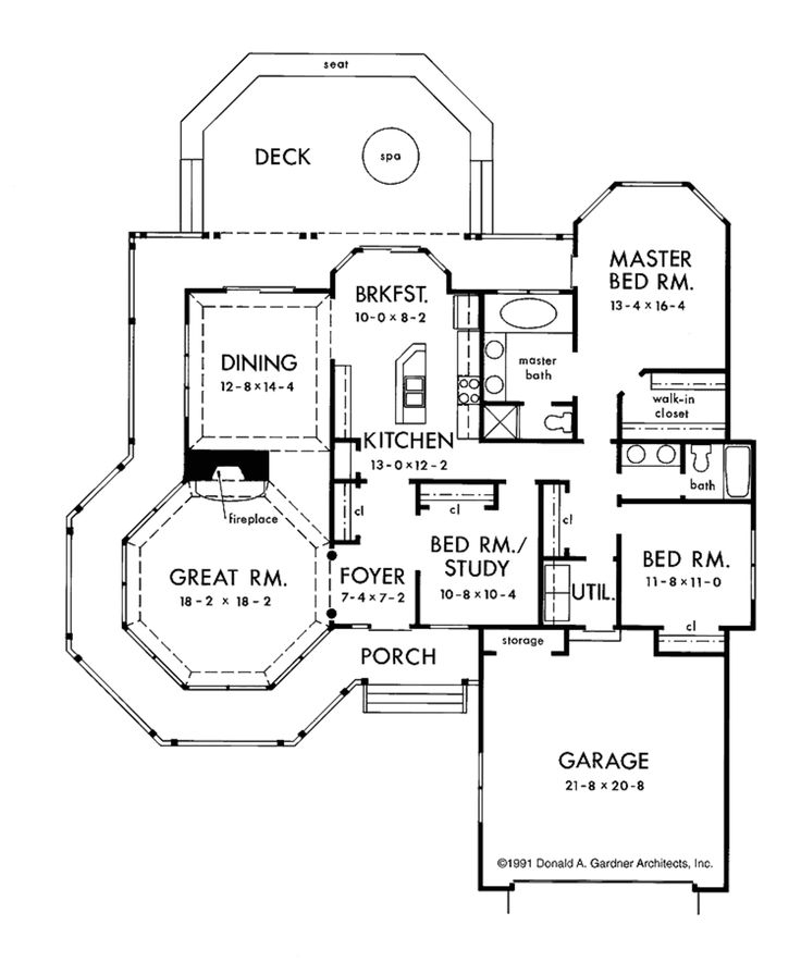 Victorian Style House Plan 3 Beds 2 Baths 1820 Sq Ft Plan 929 91  - Single Story Victorian House Plans